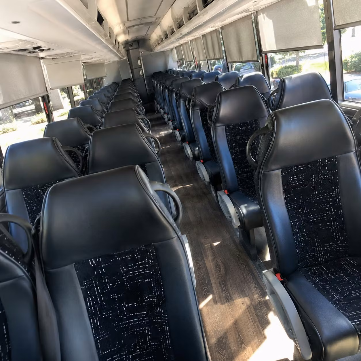 56 passenger charter bus interior