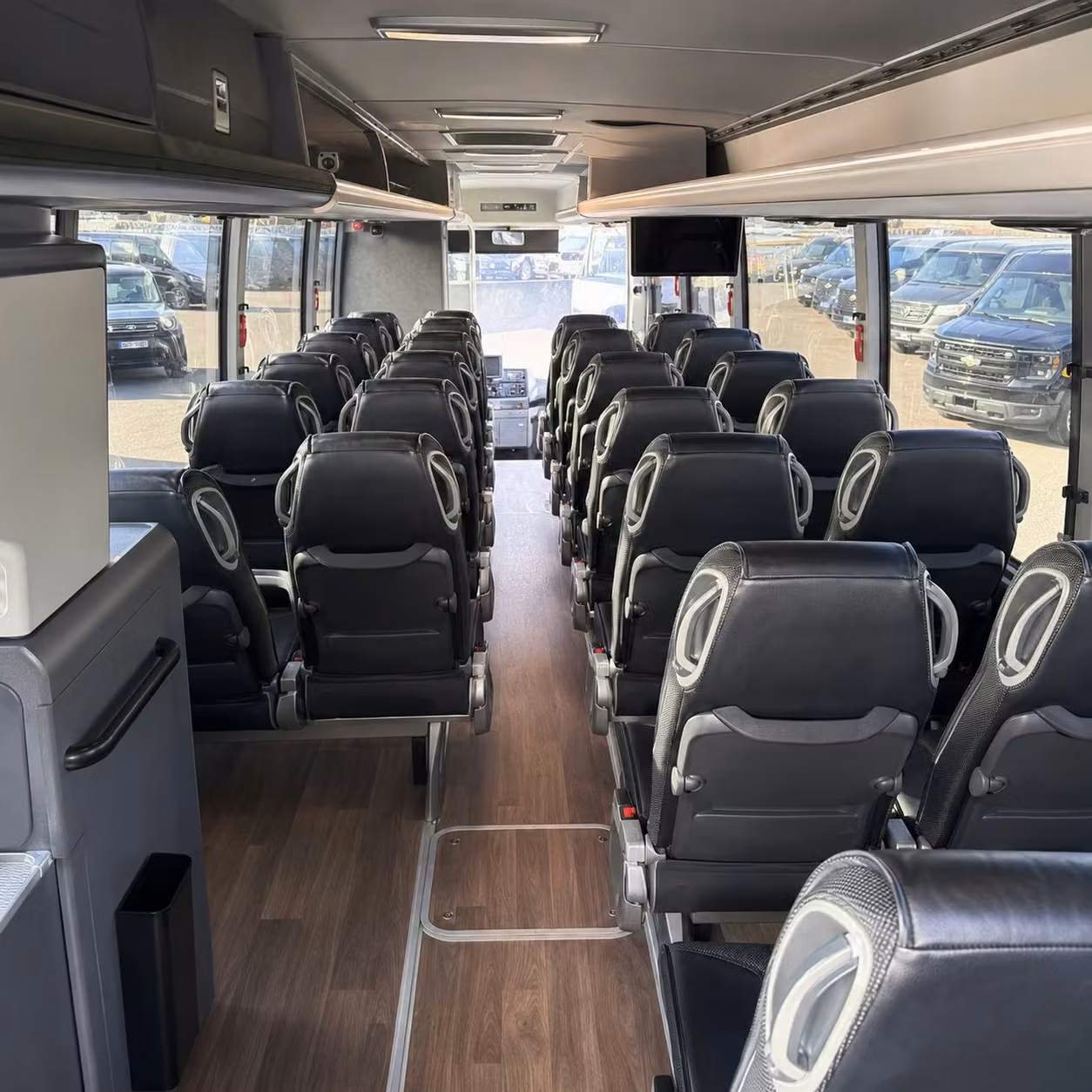 fullerton charter bus rental interior