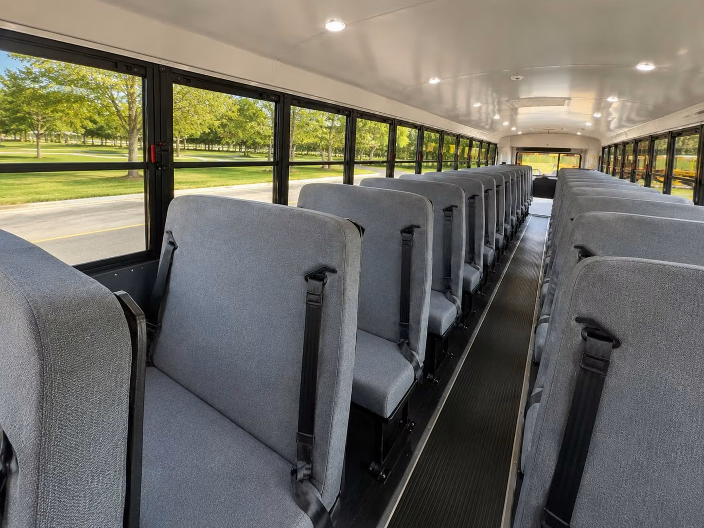 school bus inside